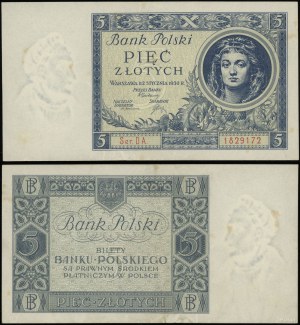 Pologne, 5 zlotys, 2.01.1930