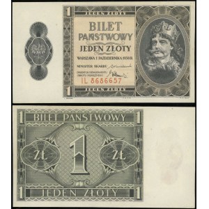 Poland, 1 zloty, 1.10.1938