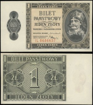 Pologne, 1 zloty, 1.10.1938