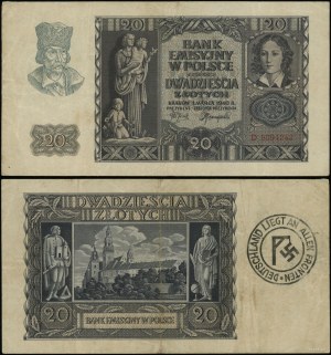 Pologne, 20 zloty, 1.03.1940