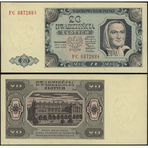 Pologne, 20 zloty, 1.07.1948