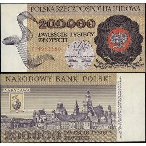 Pologne, 200.000 PLN, 1.12.1989