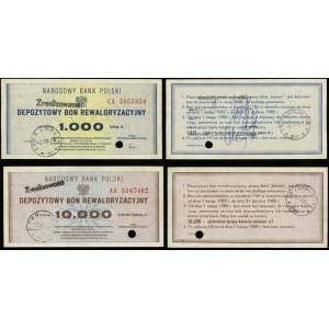Poland, deposit revaluation voucher for 1,000 and 10,000 zlotys, 1982