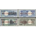 Poľsko, sada obehových bankoviek Séria poľských miest,: 1, 2, 5, 10, 20, 50, 100, 200 a 500 zlotých, 1.3.1990