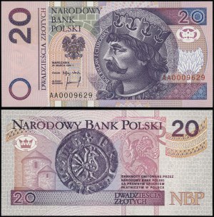 Poľsko, 20 zlotých, 25.03.1994