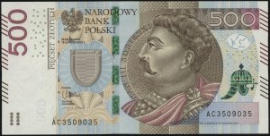 Pologne, 500 PLN, 16.02.2016