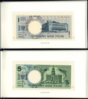 Poľsko, sada bankoviek v obehu Mestá Poľska, 1.03.1990