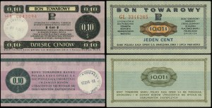 Polska, zestaw 2 bonów, 1969-1979