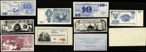 Pologne, série de 5 billets fantaisie