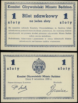 Polsko za druhé světové války, 1 zlotý, 8.09.1939