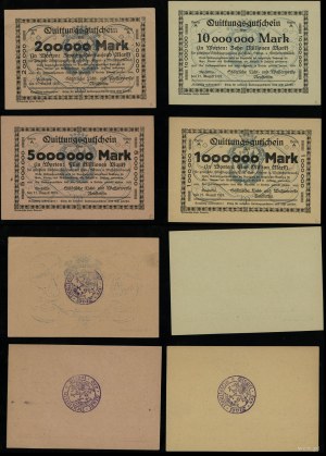 Pomerania, set of 4 vouchers, 21.08.1923