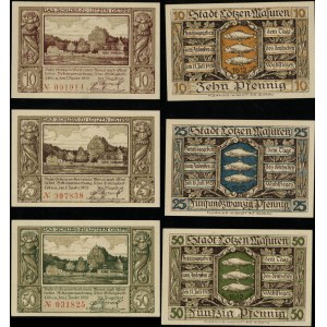 Prussia orientale, set: 10, 25 e 50 fenig, 1.11.1920