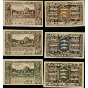 Prusse orientale, set : 10, 25 et 50 fenigs, 1.11.1920
