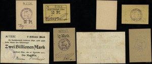 Východné Prusko, súbor 4 poukážok, bez dátumu (1914) a 26.11.1923