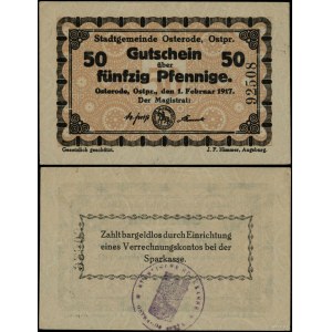 Prusy Wschodnie, 50 fenigów, 1.02.1917