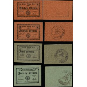 West Prussia, set of 4 vouchers, 1918-1920