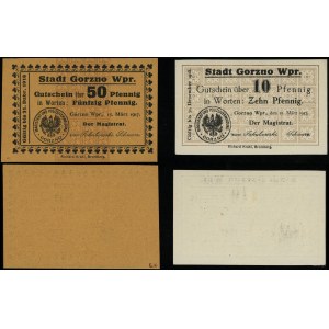 Prusse occidentale, set : 10 et 50 fenigs, valable du 15.03.1917 au 31.12.1918