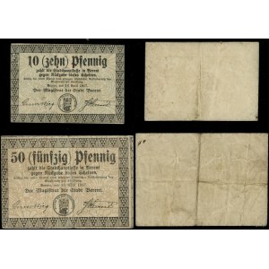 Prussia occidentale, set: 10 e 50 fenigs, 16.04.1917