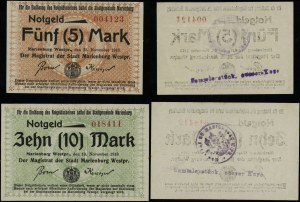 Prusse occidentale, set : 5 et 10 marks, 13.11.1918