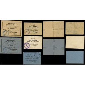 Silesia, set of 5 vouchers, 1914-1917