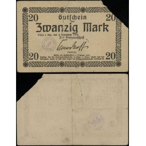 Großpolen, 20 Mark, 4.11.1918