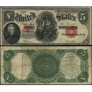 Stany Zjednoczone Ameryki (USA), 5 dolarów, 1907