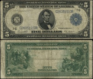 United States of America (USA), $5, 1914