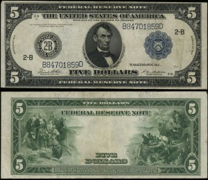 Stany Zjednoczone Ameryki (USA), 5 dolarów, 1914