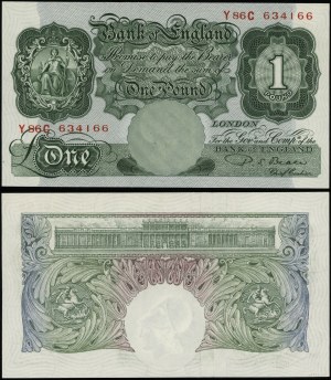 Wielka Brytania, 1 funt, 1949-1955