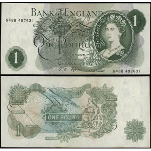 Wielka Brytania, 1 funt, 1966-1970