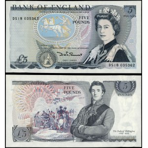Spojené kráľovstvo, 5 libier, 1980-1987