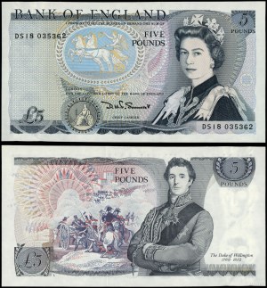 Vereinigtes Königreich, £5, 1980-1987