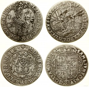 Pologne, ensemble : 2 x ort, 1623 et 1624, Bydgoszcz et Gdansk