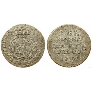 Polonia, mezzo zloty (2 penny d'argento), 1766 FS, Varsavia