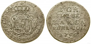 Polsko, půl zlotého (2 stříbrné groše), 1766 FS, Varšava