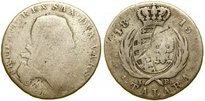 Poľsko, dva zloté (1/3 toliarov), 1813 IB, Varšava