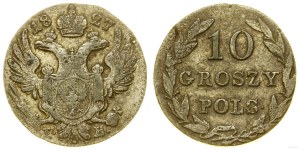 Polska, 10 groszy, 1827 IB, Warszawa