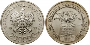 Poland, 200,000 zloty, 1991, Warsaw