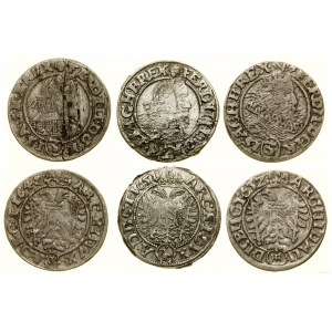 Śląsk, zestaw: 3 x 3 krajcary, 1632-1651, Wrocław