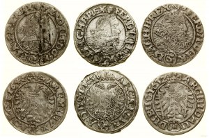 Slesia, set: 3 x 3 krajcars, 1632-1651, Wrocław