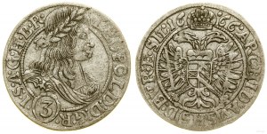 Slezsko, 3 krajcary, 1666 SHS, Wrocław