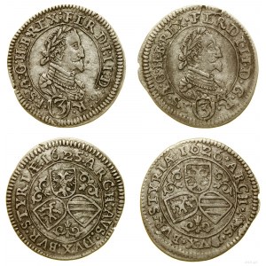 Autriche, ensemble : 2 x 3 krajcars, 1625 et 1626, Graz