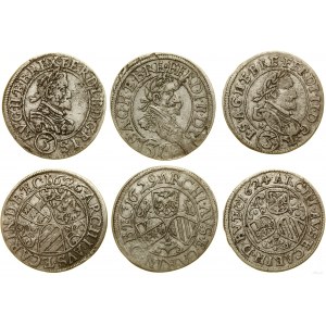 Rakúsko, sada: 3 x 3 krajcary, 1624, 1626, 1629, Sankt Veit