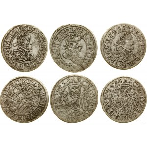 Austria, set: 3 x 3 krajcar, 1624, 1626, 1629, Sankt Veit