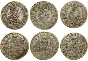 Austria, zestaw: 3 x 3 krajcary, 1624, 1626, 1629, Sankt Veit