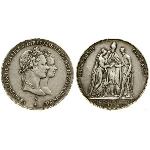 Austria, 1 gulden zaślubinowy, 1854 A, Wiedeń
