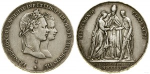 Austria, 1 gulden zaślubinowy, 1854 A, Wiedeń