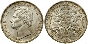Allemagne, thaler, 1868 B, Dresde