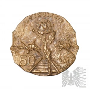 Polsko, 1995 - Medaile 50 let osvobození Za vaše utrpení naše láska Maxmilián Kolbe, Werk Freiburg