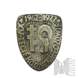 PRL, 1977. - Médaille du 15e anniversaire du KOR à Nałęczów 1962-1977
